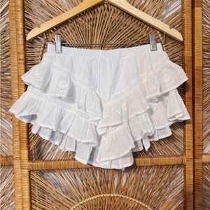 Rita Ora x Primark White Ruffle Bloomer Short SZ: XS